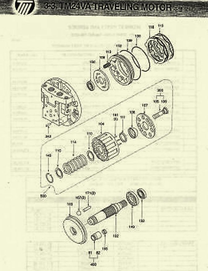 Kawasaki Traveling Motor Separation Plate Diagram